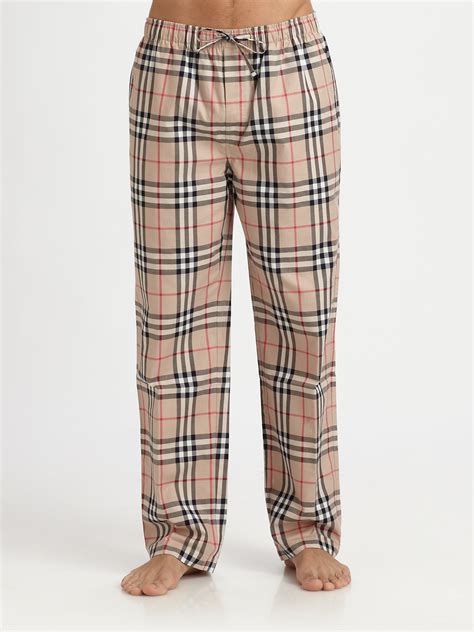 burberry plaid pants|Burberry pajama pants men.